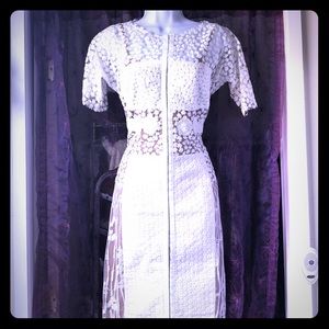 Sheer embroidered cocktail dress